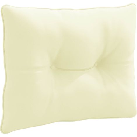 Cojín de respaldo PUTTEN 100% Poliéster Crema 60 x 40 x 10 cm vidaXL (1/5)