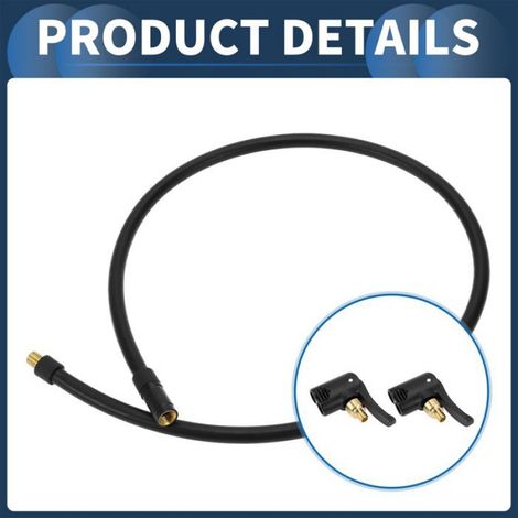 Pièce de pompe à pied Tuyau gonflage pneu voiture 70cm long 7,8mm ID Adaptateur valve pneu avec embout en caoutchouc (1/5)