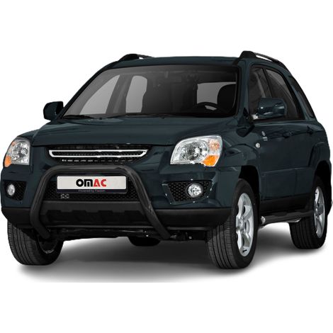 Pare-Buffle Avant Pour Kia Sportage 2008-2010 Acier Inoxydable Noir (1/5)