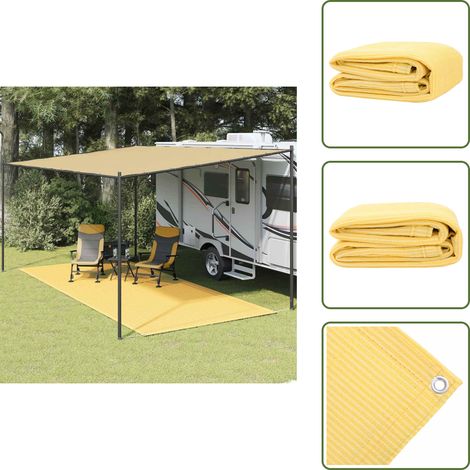 Zeltteppich 250x600 cm Beige - Campingausrüstung - Zeltausstattung - Zeltbodenmatte - Garten Teppich - Terrassenüberdachung (1/5)