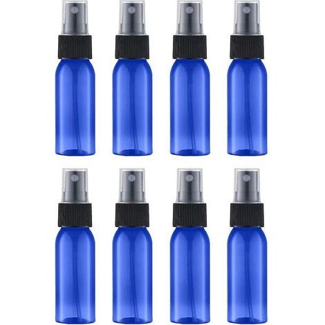 Set mit 8 x 50 ml Sprühflaschen, lichtundurchlässigen Gläsern, Spenderflaschen, Kunststoffbehältern, Kosmetik- und Aufbewahrungsgläsern (1/5)