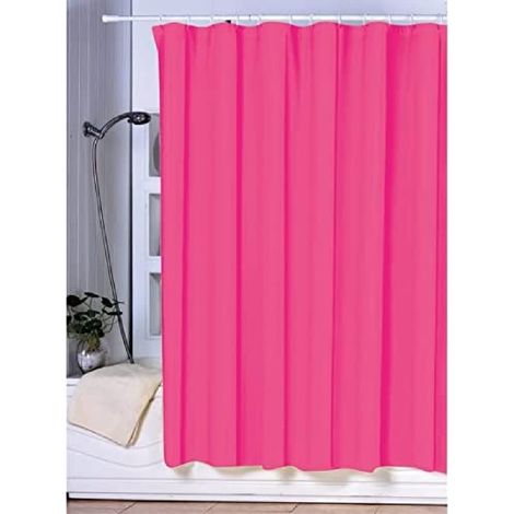 MSV Tenda da Doccia in plastica PVA homeXpert 180x200 cm Fucsia - Anelli Inclusi (1/3)