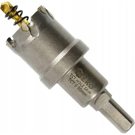 GEKO 30 mm breite Lochsäge für Metall mit TCT-Titanbohrer