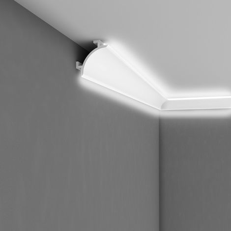PROVISTON  Lichtleiste  Polystyrol  147 x 147 x 2000 mm  Weiß  Indirekte Beleuchtung  Led-Beleuchtung