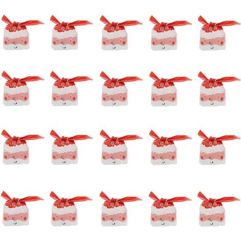 50 Stück Weihnachtshasenohren-Schneeflocken-Nougat-Geschenktüten für Partys-23X14CM-Red (1/2)