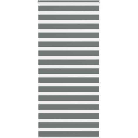 Doppelrollo Dunkelgrau 95x200 cm Stoffbreite 90,9 cm Polyester