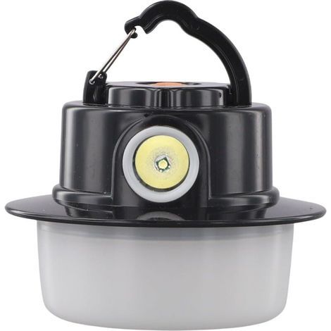 Lanterna da campeggio a LED ricaricabile con doppia modalità di illuminazione: faretto a 360 gradi e faretto a lungo raggio, ideale per escursioni e mercati notturni. (1/4)