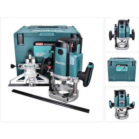Makita – Défonceuse 2100 W – RP2303FCXJ – Vitesse variable, profondeur réglable, aspiration poussière – Pour bois dur et teck