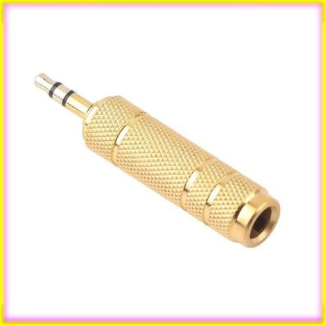 keenso Adaptateur casque mâle vers femelle Adaptateur 3,5 Mm Mâle vers 6,5 Mm Femelle, Convertisseur Stéréo plaqué video support (1/5)
