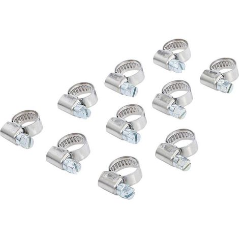 Colliers Inoxydables 8 x 12 mm - Lot de 10 pcs - Résistants et Durables, Acier, Pro - D-Work (1/5)