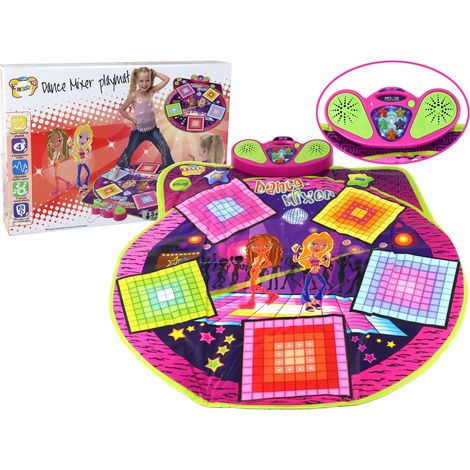 Alfombra de baile infantil a pilas con luces y sonidos de baile, 91 cm x 93 cm. (1/5)