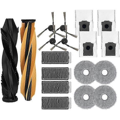 Les accessoires compatibles avec le X50 Ultra, notamment les brosses principales et latérales, le filtre HEPA, la serpillière et le sac à poussière, sont d'excellente qualité. (1/5)