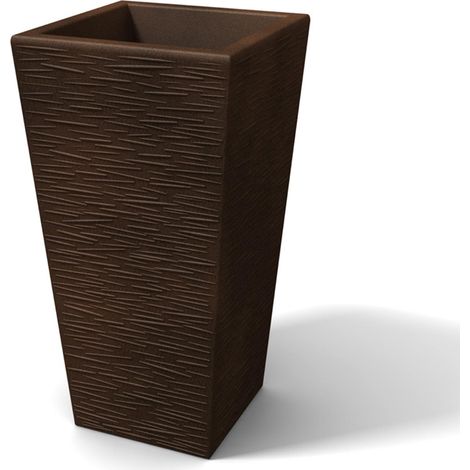 Vaso moderno in resina rettangolaremod. Egizio Rustico h 65 bronzo (1/3)