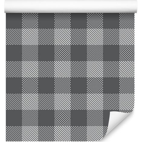 Carta da parati modernista astratta a griglia per soggiorno e camera da letto, 50x1000 cm. (1/5)