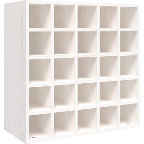 Maison Exclusive - Vinoteca blanca 56x25x56 cm madera maciza de p (1/5)