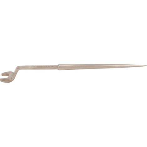 KS Tools BRONZEplus Clé à fourche de montage avec broche, coudée 24 mm (1/2)