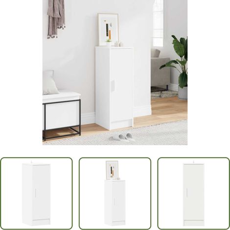Schuhregal - Schuhschrank Weiß 32x35x92 cm Holzwerkstoff (1/5)