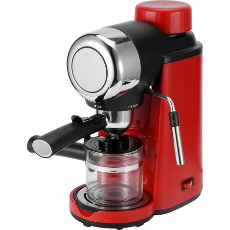 0,24L Mini-Kaffeemaschine, halbautomatisch, 5-Bar-Pumpe, Milchaufschäumer, rot, 220V (EU-Stecker) (1/5)