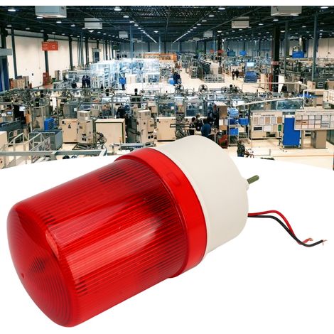 Alarme silencieuse LTE-1101 avec lampe d'alarme rotative et voyant d'avertissement clignotant (24V) (1/5)