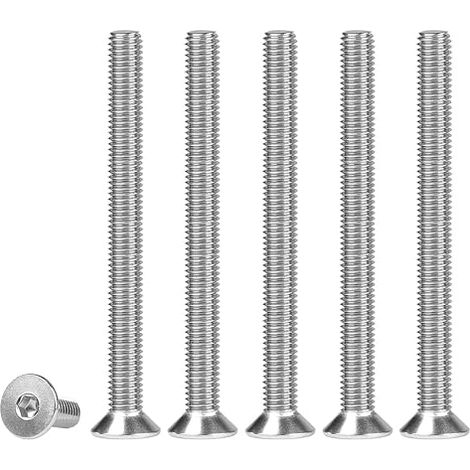 Vis à Tête Fraisée M3x35mm, 50 Pièces Vis Boulon 304 Inox, Vis Hexagonales Acier Inoxydable A2 V2A Filetage, Métrique Cylindrique Avec Six Pans Creux Vis (DIN7991/ISO10642) (1/5)