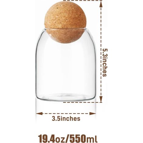 Verre JeiibrZui avec couvercle et paille - 500 ml - Lot de 6 - Transparent - Verre borosilicate pour café glacé, cocktails et smoothies (1/5)