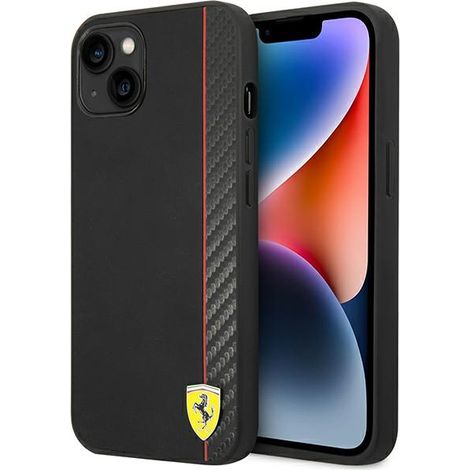 Custodia rigida Ferrari FEHCP14MAXBK per iPhone 14 Plus / 15 Plus 6.7, colore nero/carbonio. (1/5)