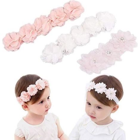 Bandeau Bebe - Tissu Doux - Universel 1 Mois a 6 Ans - Lot de 3 (1/4)