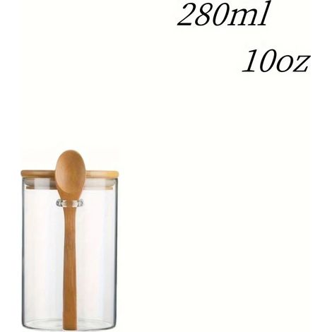 (1) Tasse en verre, saladier, bocal en verre avec couvercle, tasse à flocons d'avoine en verre (1/5)