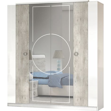 GOYA - Armoire 4 Portes avec Miroir Central (1/2)