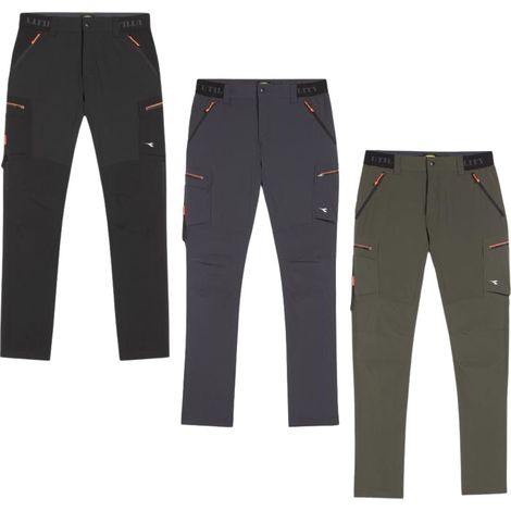 Diadora Pant Shadow Cargo Arbeitshose - XL - Schwarze