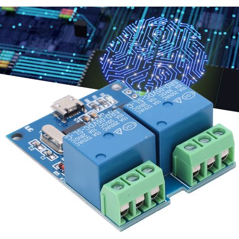 Module relais USB double canal Elsail LCUS-2 avec interrupteur de commande intelligent USB (1/5)
