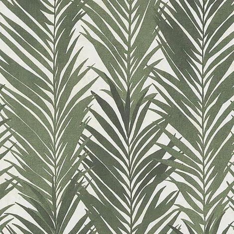 Erismann Palm Leaf Green Wallpaper Natural Textured Modern Paste The Wall Vinyl (1/4)