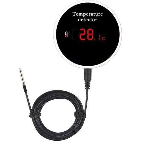 Thermomètre à Eau Capteur De Température 300 Cm, Sonde Filaire, Thermomètre Numérique Smartlife, Thermostat D'eau De Piscine For Maison Connectée, Alarme À Distance