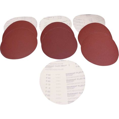 Set 10 dischi abrasivi in corindone 254mm gr 60/50/100/120