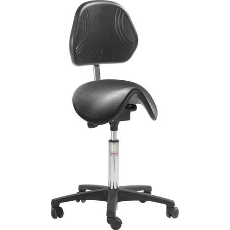 FRANKEL kaiserkraft, Tabouret avec assise selle avec dossier,