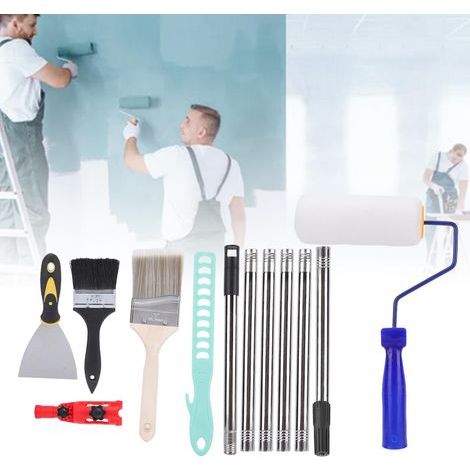 4 Inch Paint Roller Extension Kit – Adjustable Poles with Universal Clamps – for Home and Professional Use (1/5)