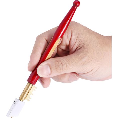 Coupe-verre portable de qualité supérieure à pointe diamantée, outil de découpe artistique pour verre de 2 à 25 mm d'épaisseur. (1/5)