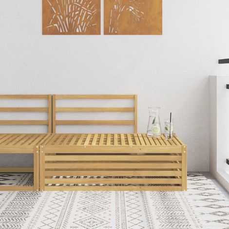 vidaXL Canapé d'extérieur extrémité Blanc 115 x 83 x 73 cm