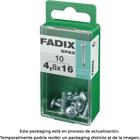 Scatola da 10 unità di viti per lamiera a testa tonda autoperforanti Fadix 4,8x16mm (1/2)