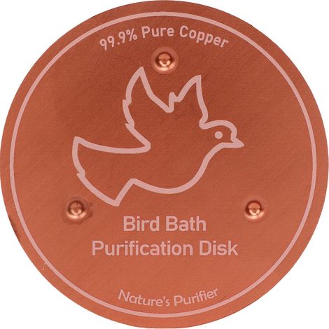 Disque en cuivre pour bain d'oiseaux, nettoyeur d'eau pure à 99,99 %, 1 mm d'épaisseur avec support stable à trois points pour bols de bains d'oiseaux en plein air, utilisation toutes saisons D (1/5)