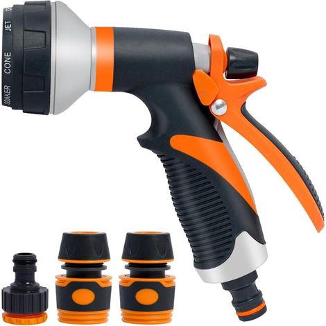 pistolet pulvérisateur tuyau d'arrosage haute pression à 8 modes pomme de douche jardin main (1/4)