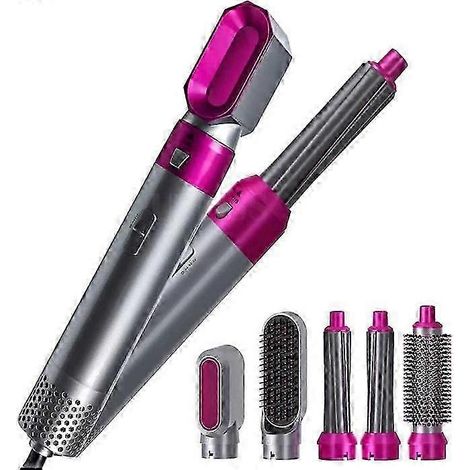 Peigne à air chaud 5 en 1, brosse rotative, fer à friser, brosse de coiffage, peigne à air chaud amovible, avec tête de brosse A425 (1/4)