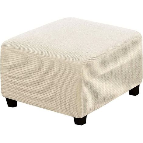 Housse de protection carrée pour tabouret bas (couleur naturelle),pour la protection des meubles d'intérieur et d'extérieur (1/5)
