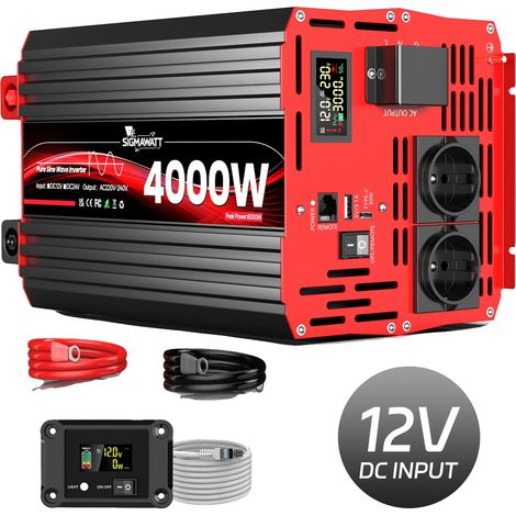 Inverter di potenza, 4000 W nominali, 8000 W di picco, 12 V 4000 W (8000 W di picco) (1/2)