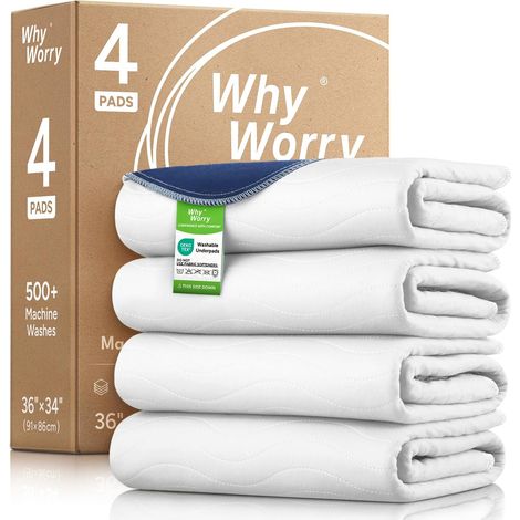 Waterproof Mattress Protector 86 x 91 cm, Absorbent Mattress Cover for Incontinence, Machine Washable Bed Mat, Reusable Protection for Adults (1/5)