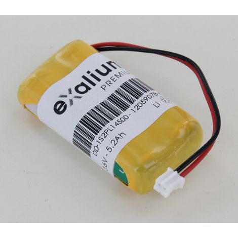 Exalium Premium – Pile Lithium 3.6V 5.2Ah – Accu rechargeable pour DME-DMBE TYXAL+ – Compatible détecteurs de mouvement et barrières extérieures
