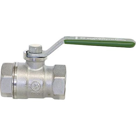 Vanne à boisseau sphérique PN16 R250W filet fem/fem 3/4" laiton chromé levier acier - pour eau sanitaire (1/2)