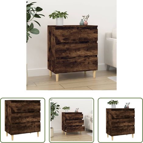 Holzschrank - Sideboard Räuchereiche 60x35x70 cm Holzwerkstoff (1/5)