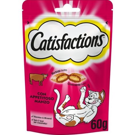 Catisfactions Cat con Manzo - Catisfactions Cat con Manzo - Confezione da 60 Gr