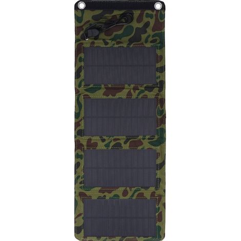 Chargeur solaire 7W camouflage haute efficacité USB 5,5V 1290MA panneau solaire pour voyage extérieur téléphone portable ordinateur (1/5)